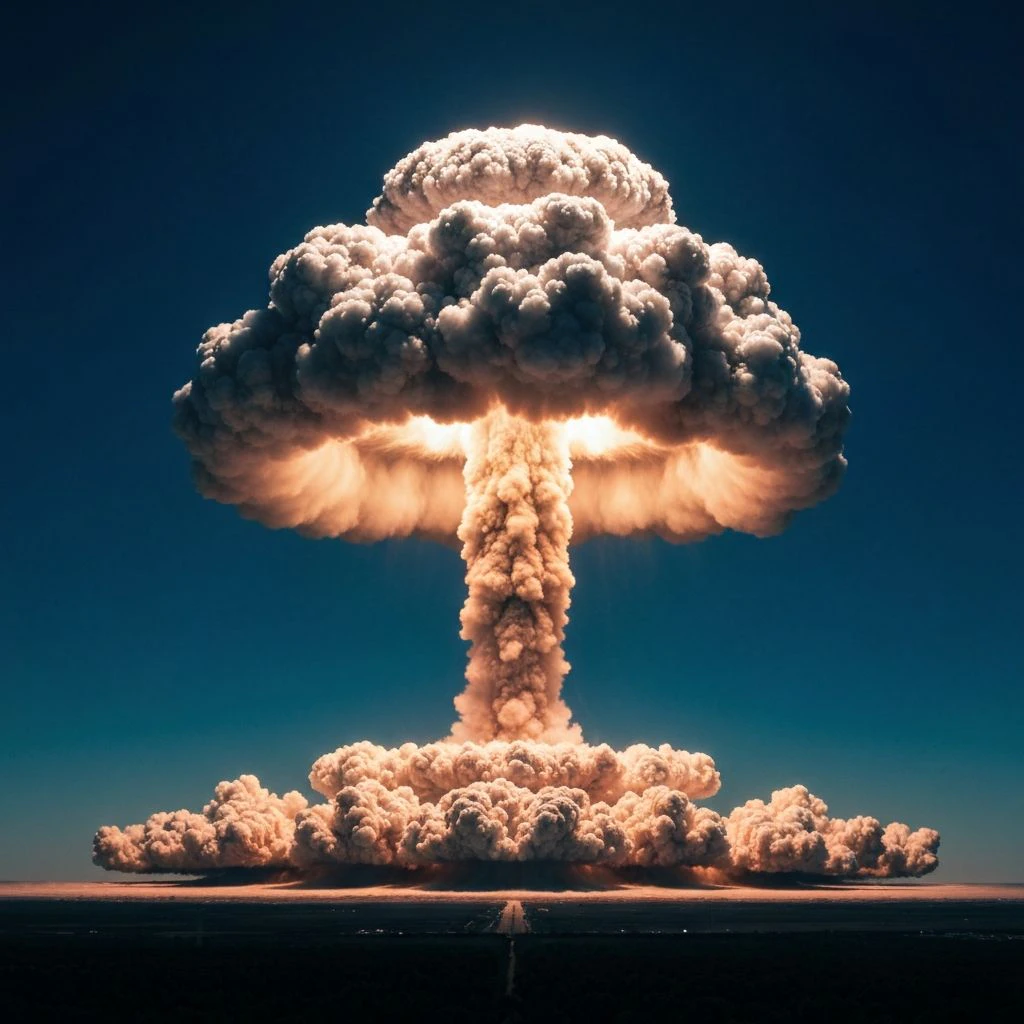 Nuclear explosion mushroom cloud
